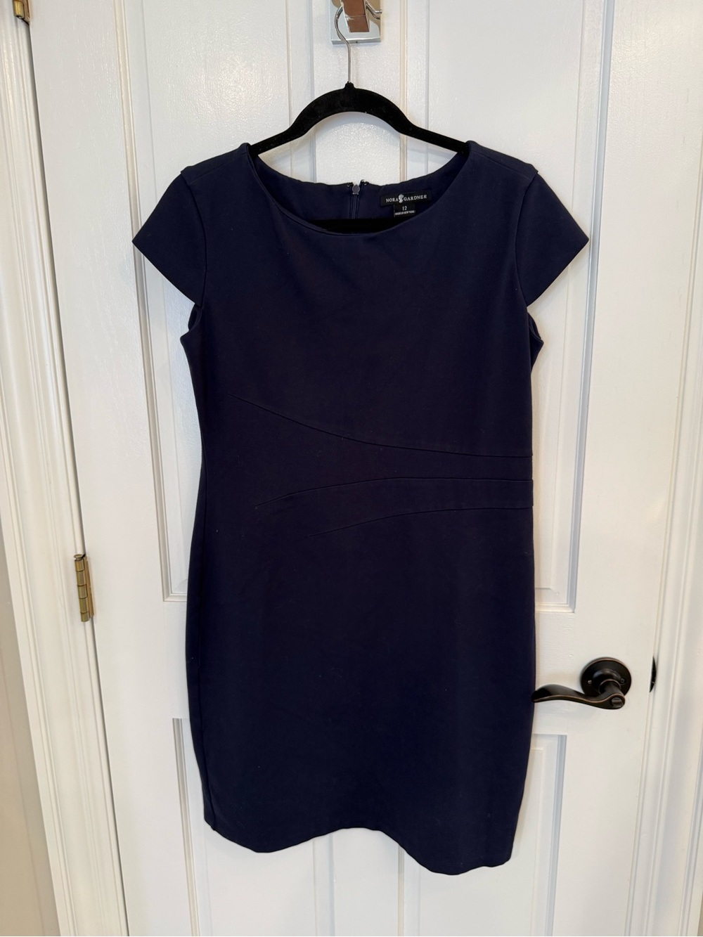 Navy Cap Sleeve Sheath Dress - Nora Gardner